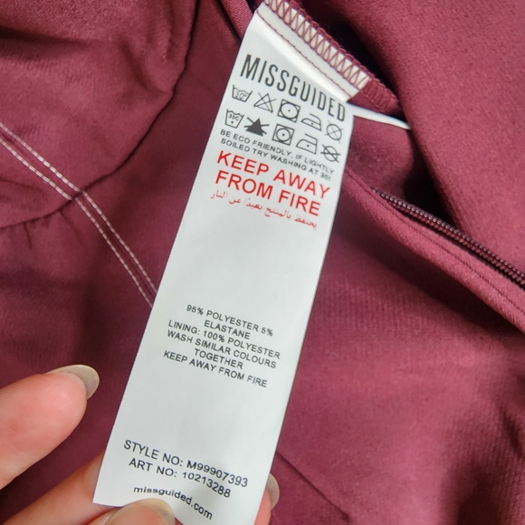 Missguided Plum Tailored Long Sleeve Plunge Belted Tux Jumpsuit size US … - Picture 16 of 16